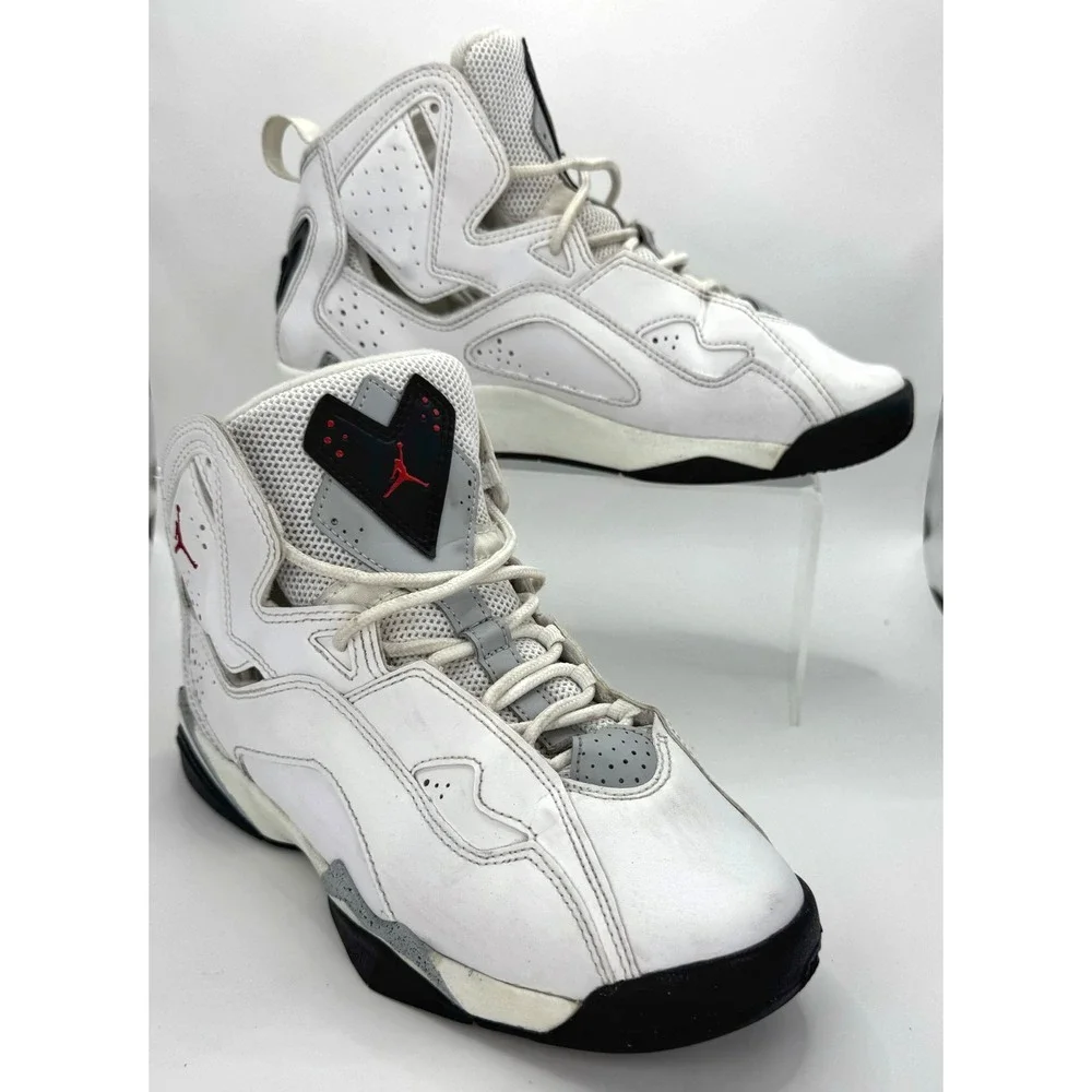 Jordan Flight True Flight GS 343795-121 White Red Black Sneakers 5.5Y/W Sz 7